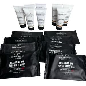 Woodbury Hotel Travel Size Sample Soaps Shampoo Conditioner Cleansing Lot of 16